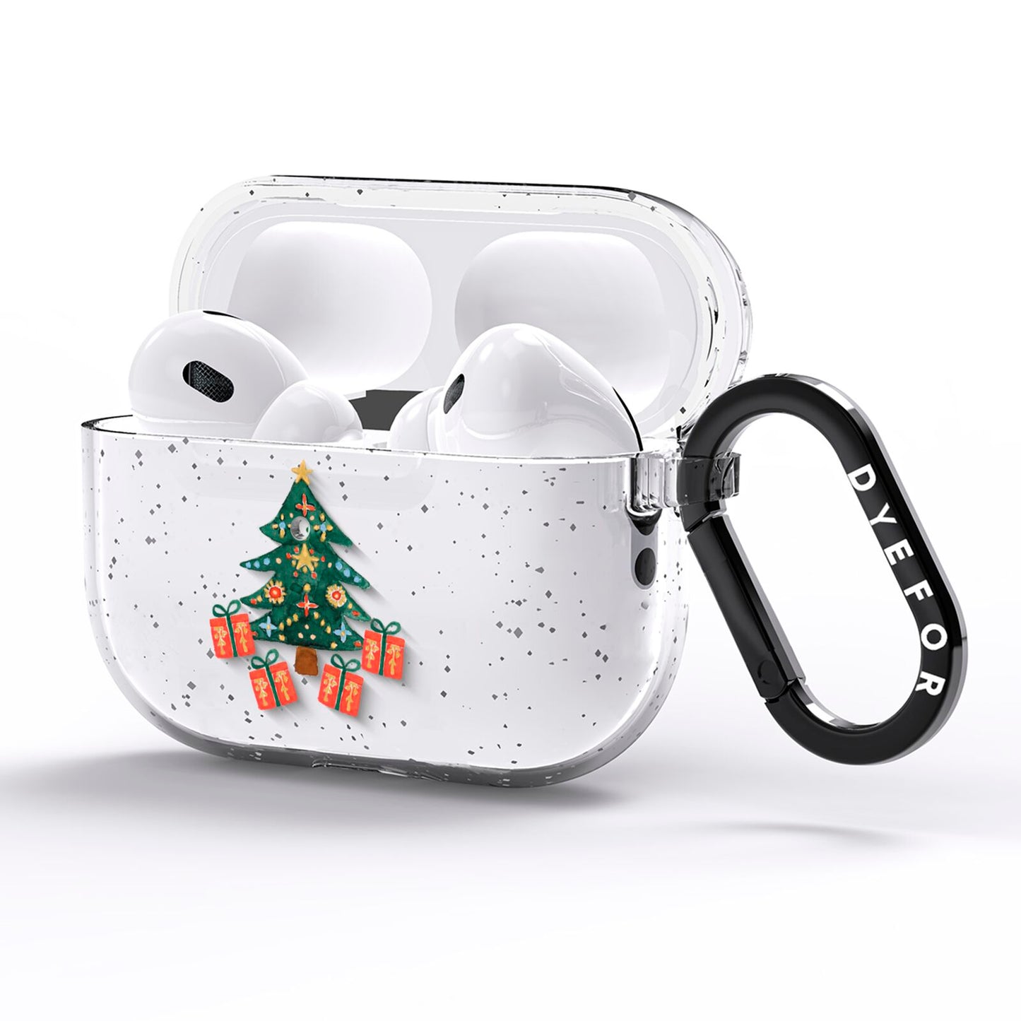 Christmas tree and presents AirPods Pro Glitter Case Side Image