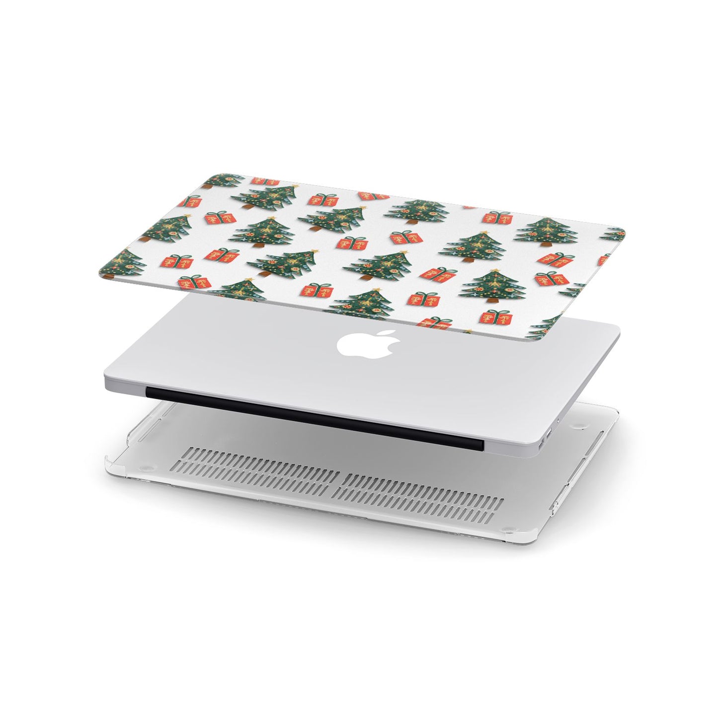 Christmas tree and presents Apple MacBook Case in Detail