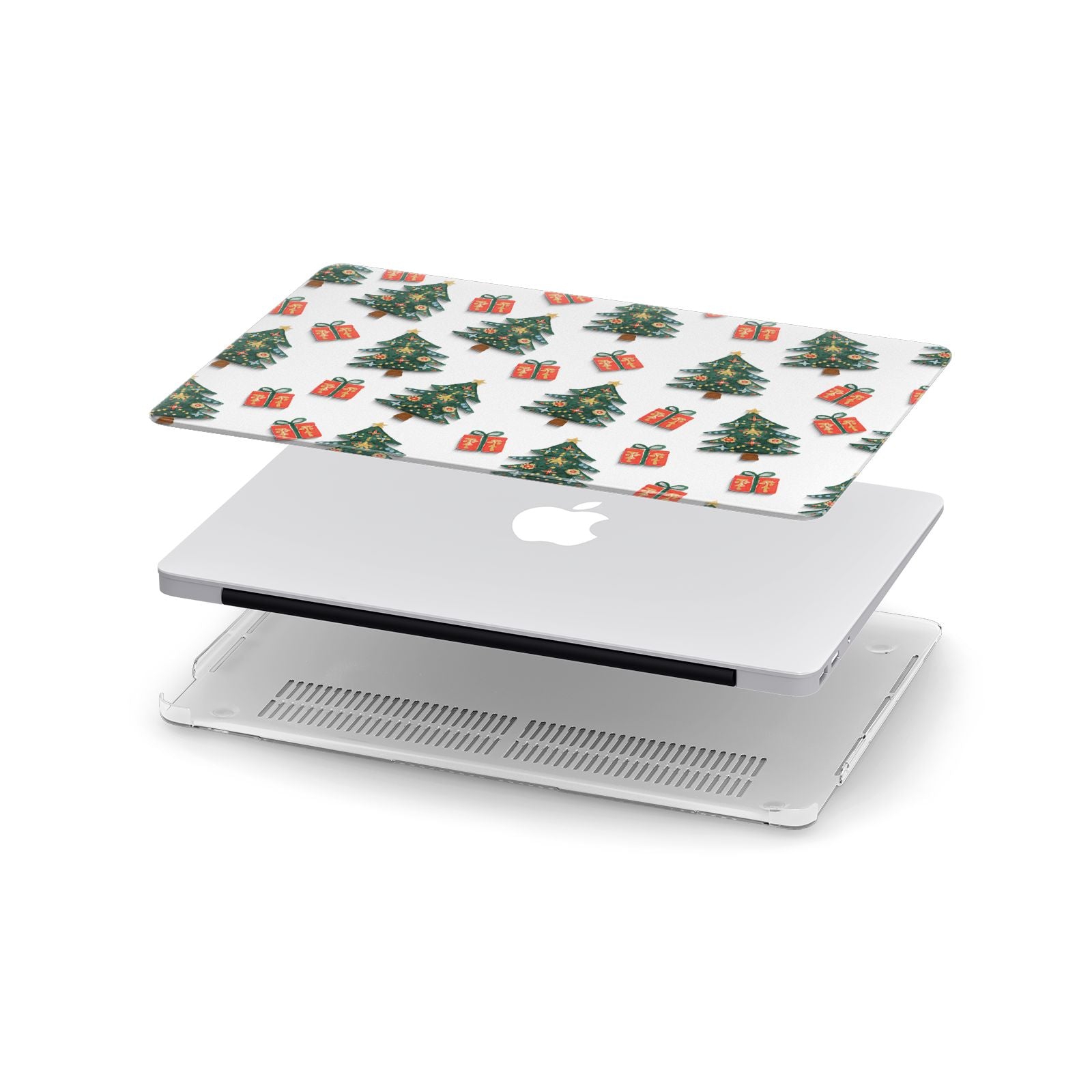 Christmas tree and presents Apple MacBook Case in Detail