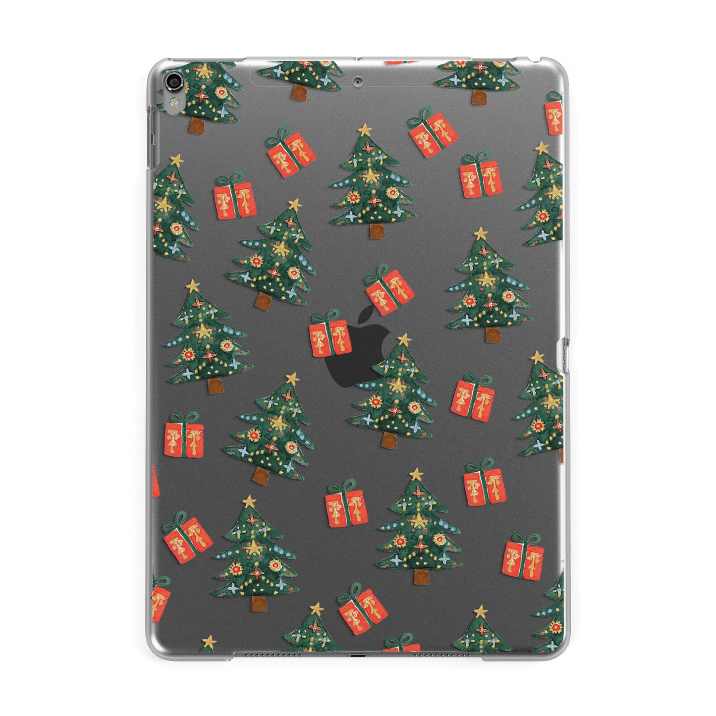 Christmas tree and presents Apple iPad Grey Case