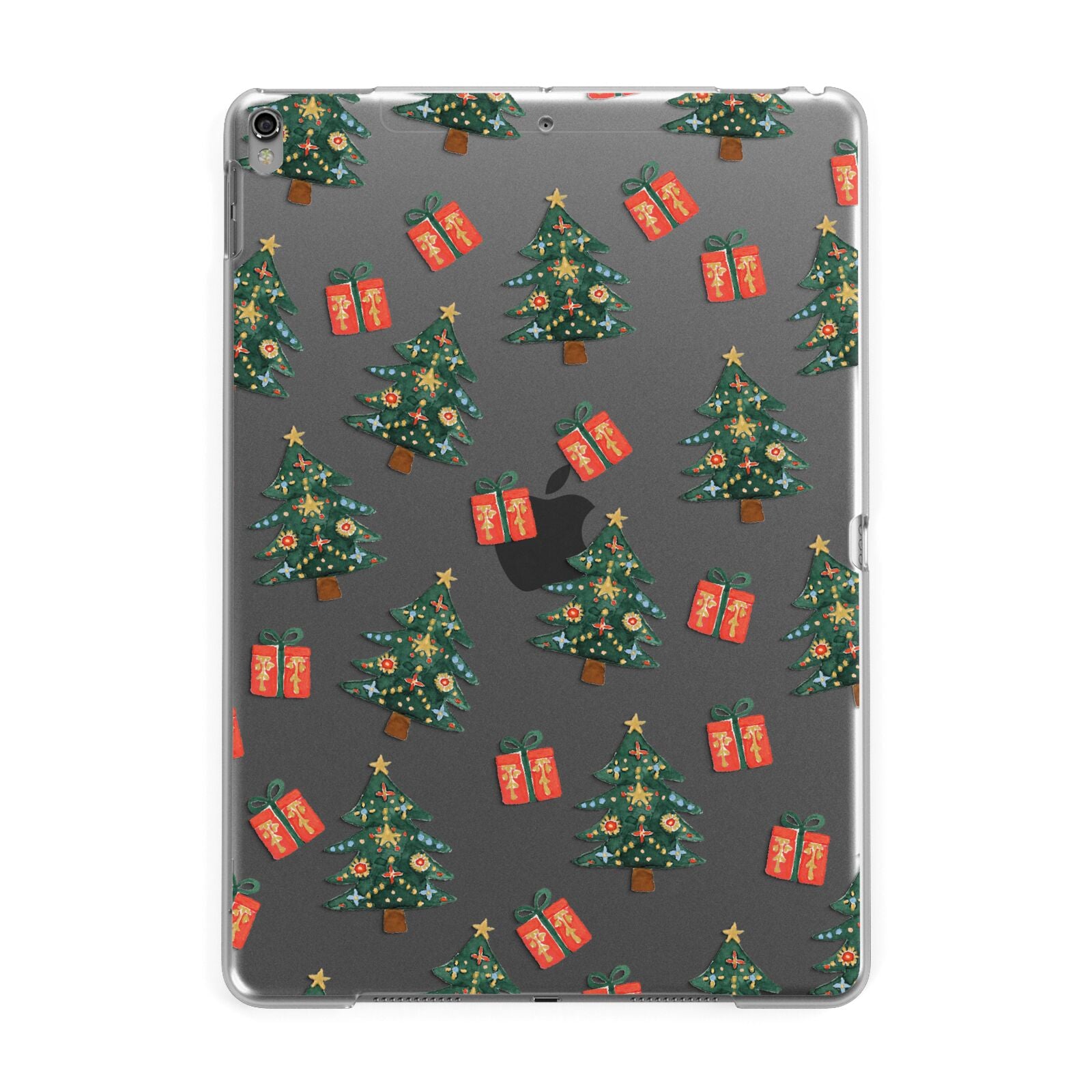 Christmas tree and presents Apple iPad Grey Case