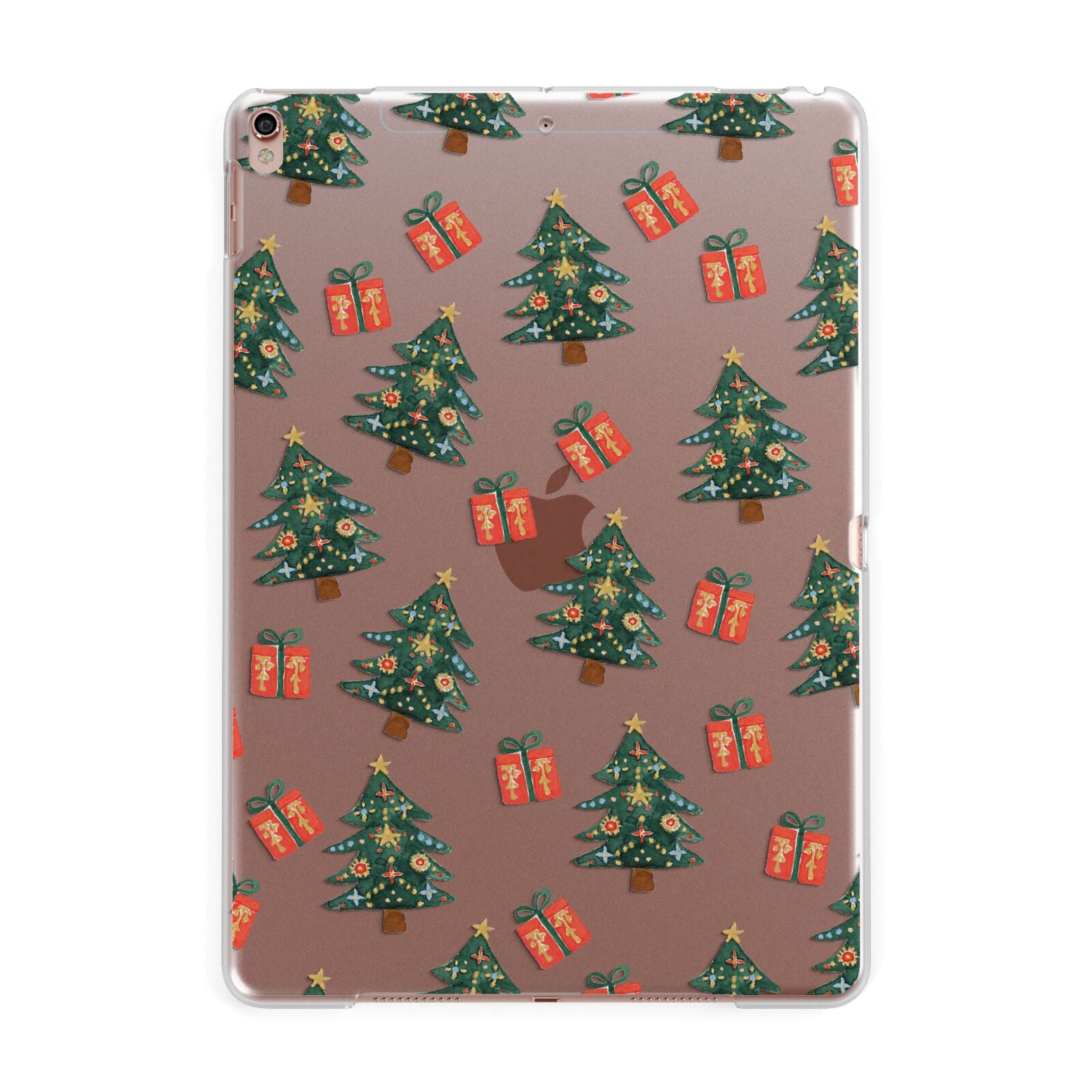 Christmas tree and presents Apple iPad Rose Gold Case