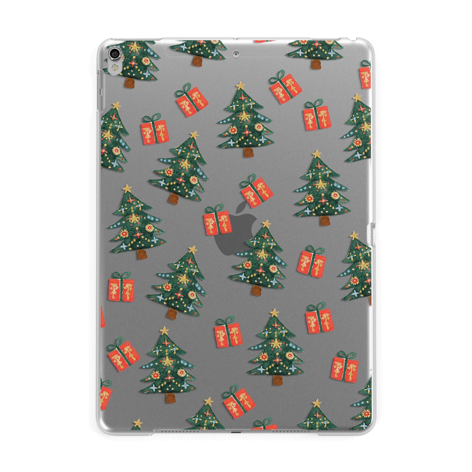 Christmas tree and presents Apple iPad Silver Case