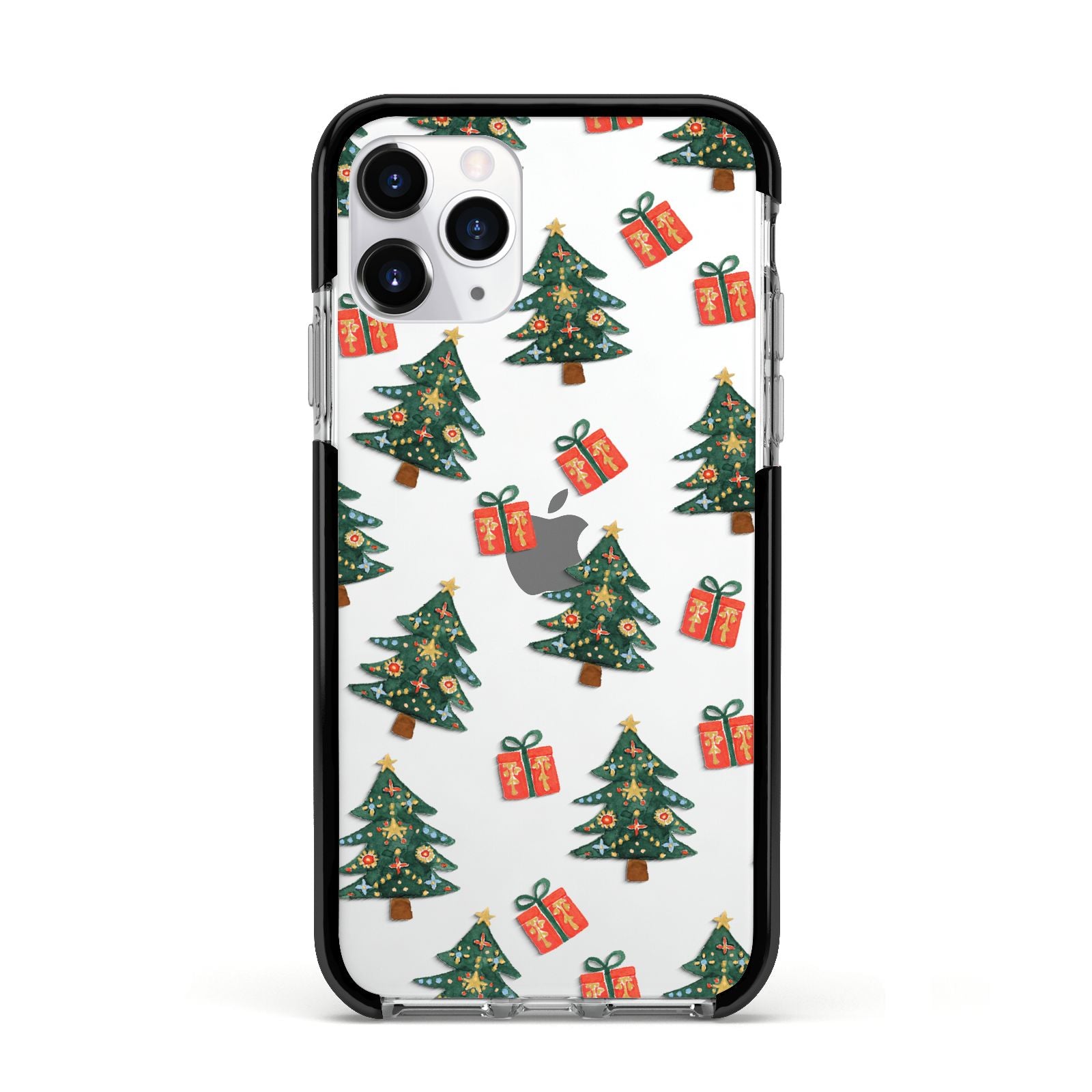 Christmas tree and presents Apple iPhone 11 Pro in Silver with Black Impact Case