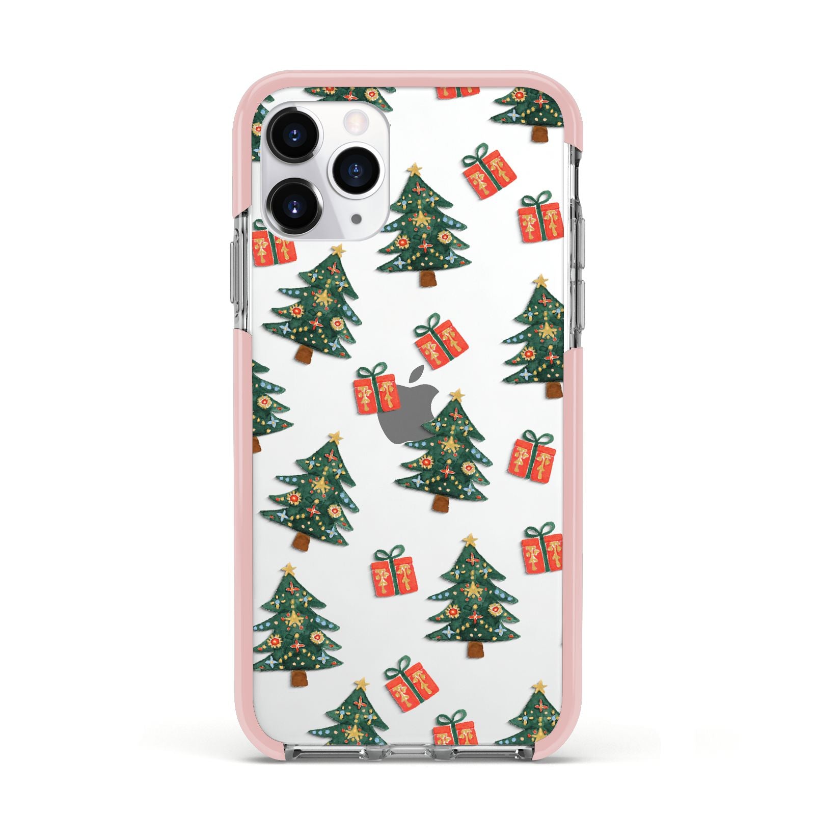 Christmas tree and presents Apple iPhone 11 Pro in Silver with Pink Impact Case