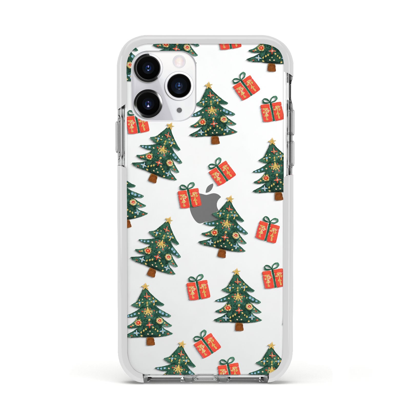 Christmas tree and presents Apple iPhone 11 Pro in Silver with White Impact Case