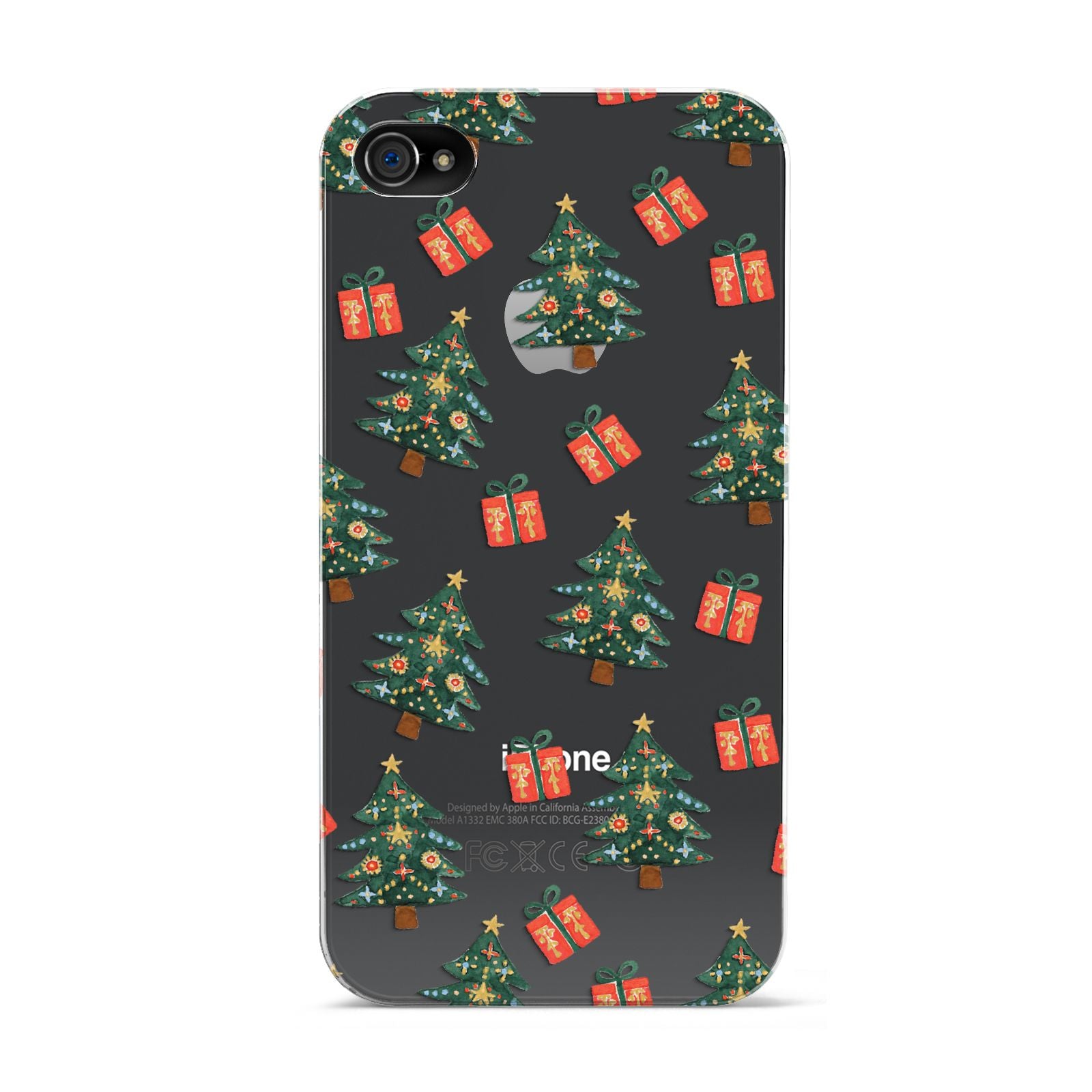 Christmas tree and presents Apple iPhone 4s Case