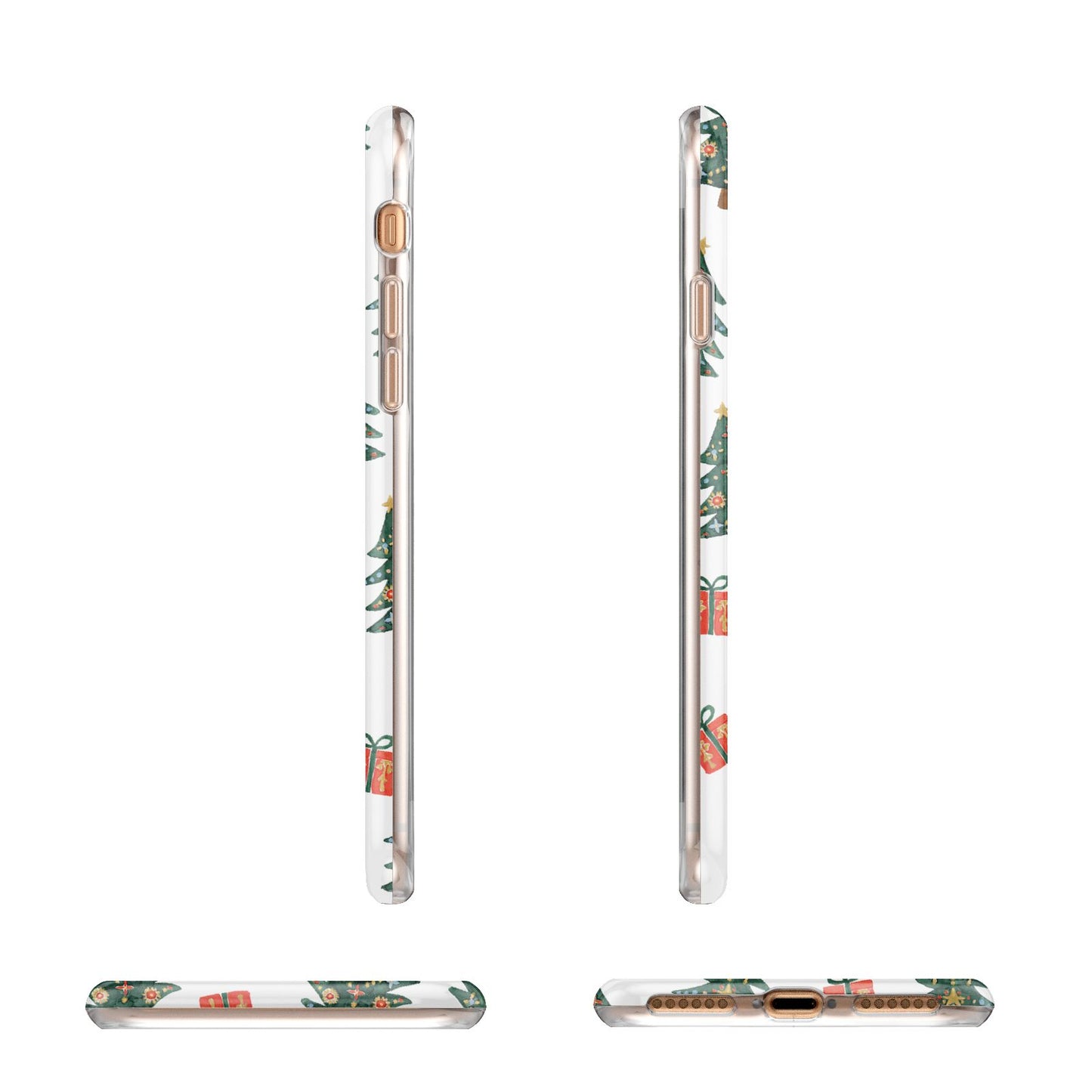 Christmas tree and presents Apple iPhone 7 8 3D Wrap Tough Case Alternative Image Angles