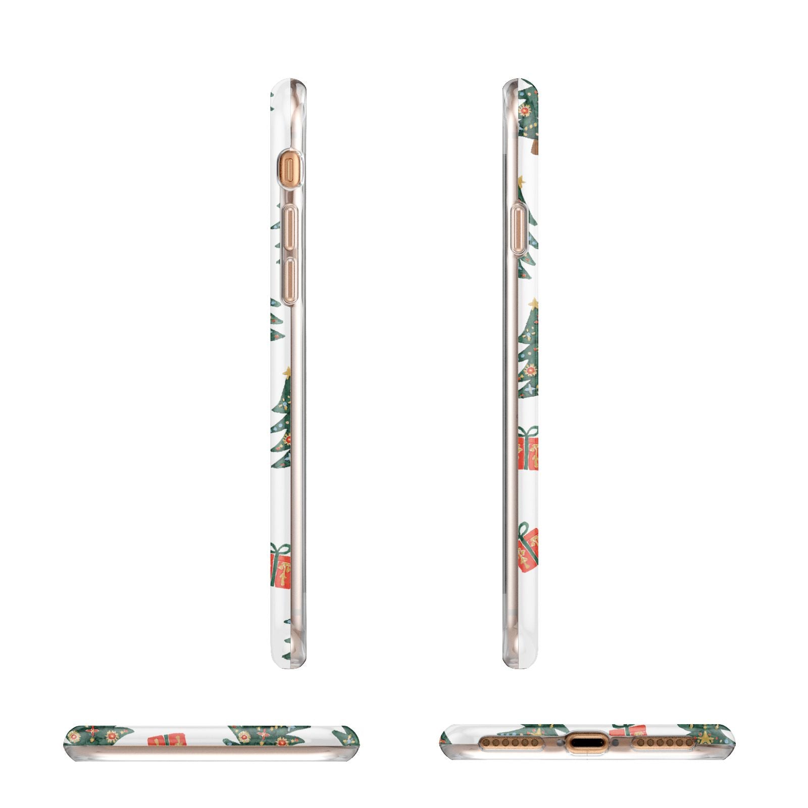 Christmas tree and presents Apple iPhone 7 8 3D Wrap Tough Case Alternative Image Angles