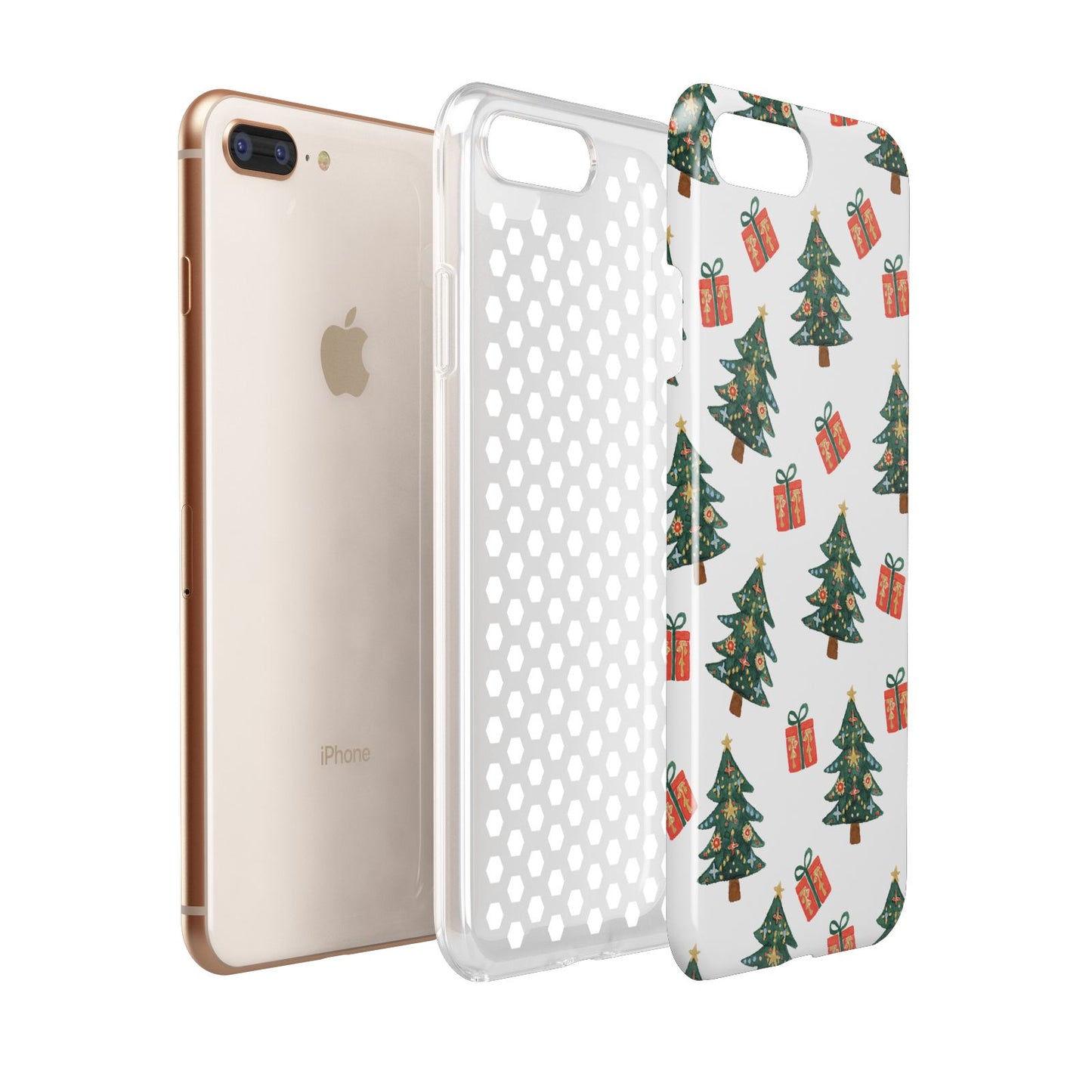 Christmas tree and presents Apple iPhone 7 8 Plus 3D Tough Case Expanded View