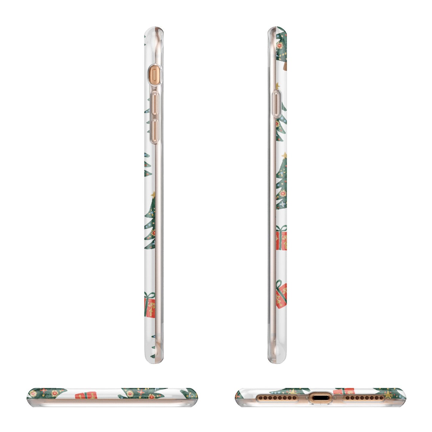 Christmas tree and presents Apple iPhone 7 8 Plus 3D Wrap Tough Case Alternative Image Angles