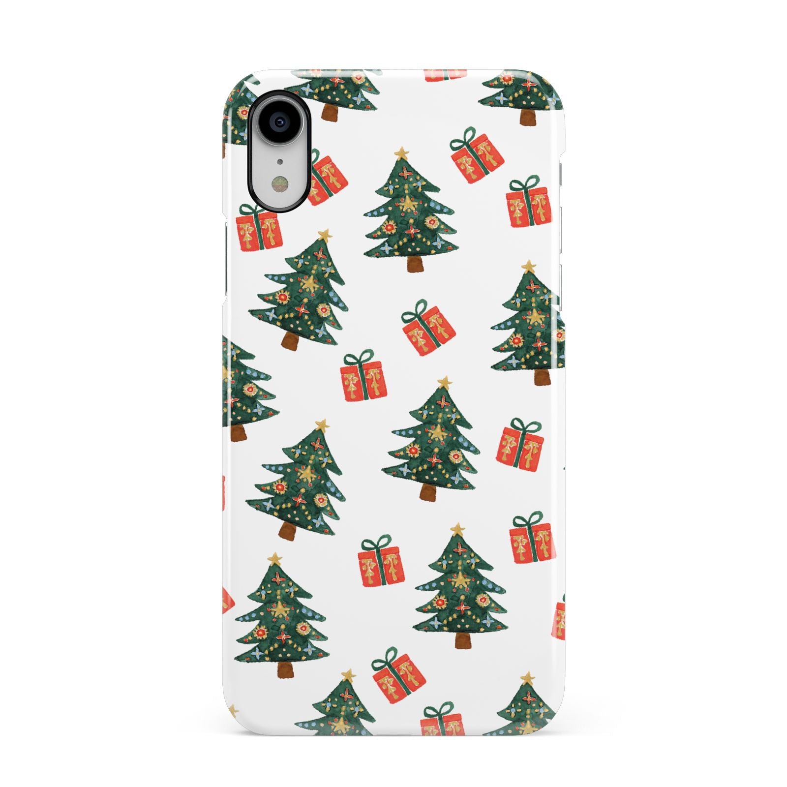 Christmas tree and presents Apple iPhone XR White 3D Snap Case