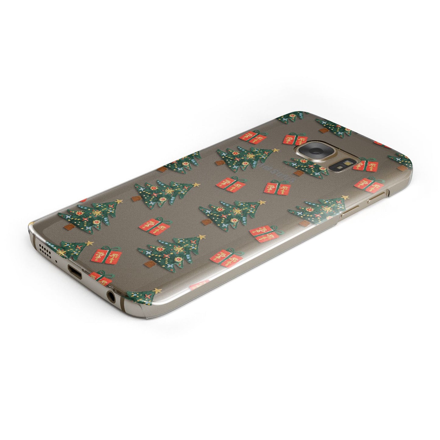 Christmas tree and presents Samsung Galaxy Case Bottom Cutout