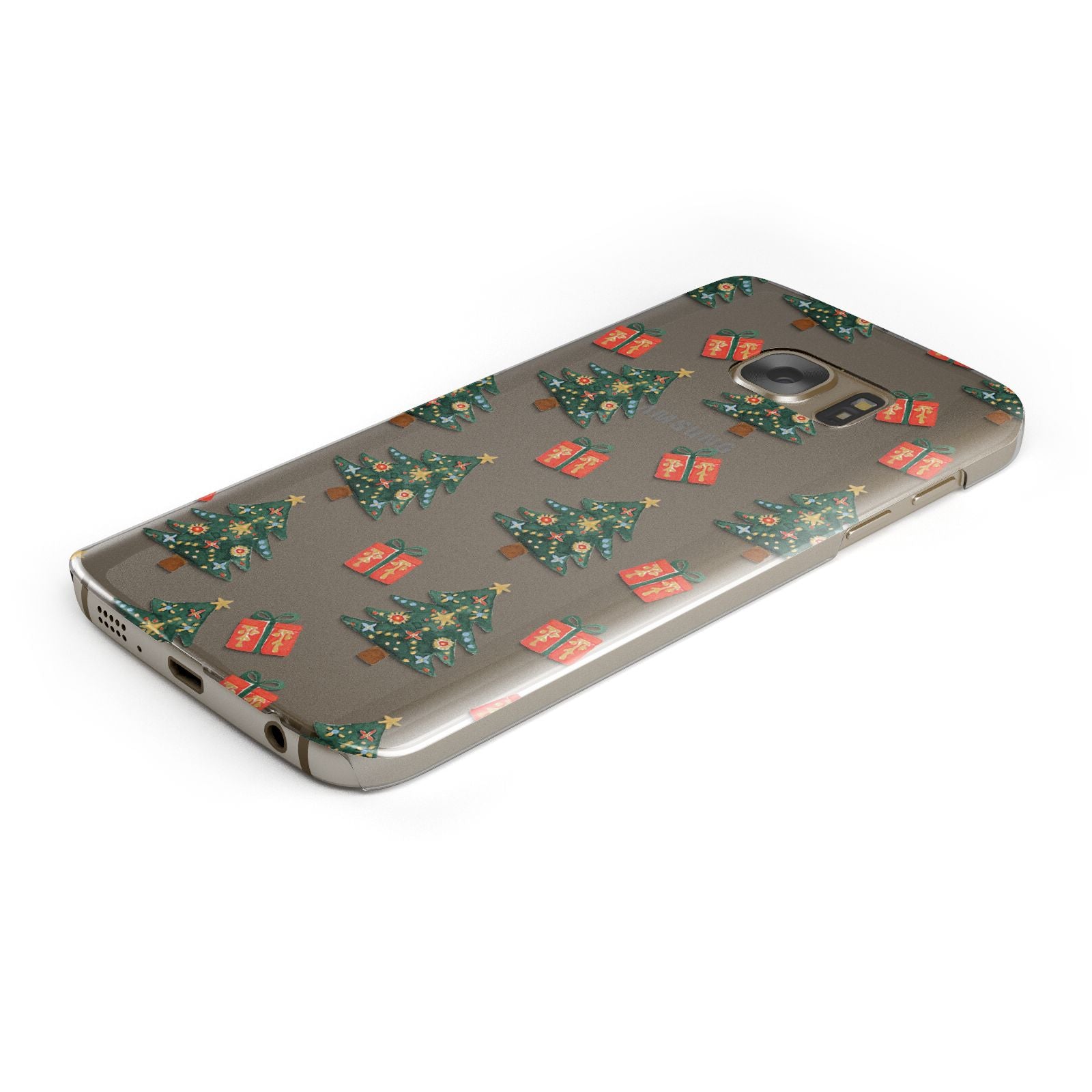 Christmas tree and presents Samsung Galaxy Case Bottom Cutout