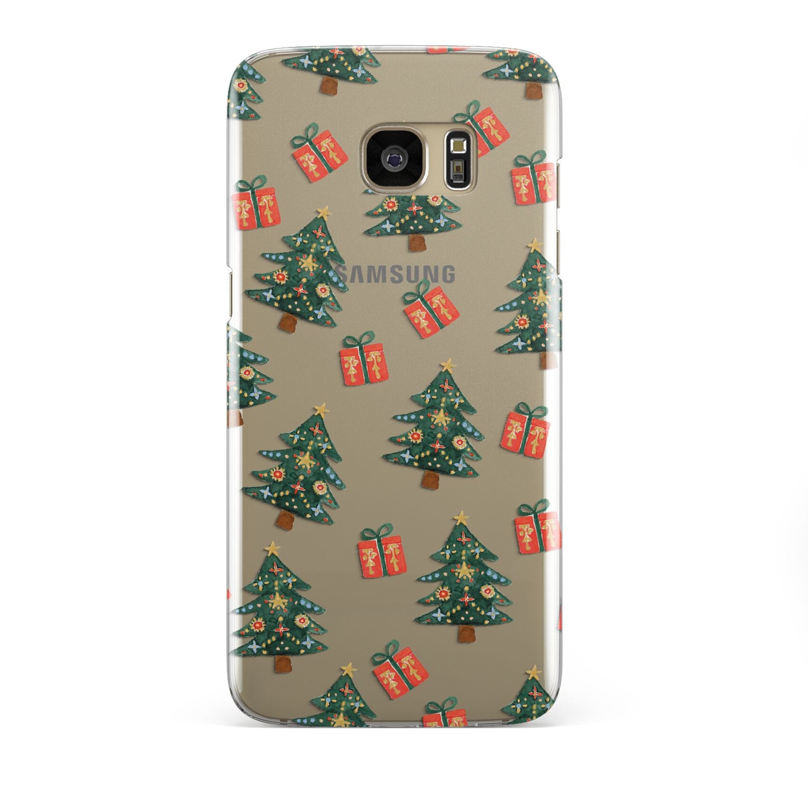 Christmas tree and presents Samsung Galaxy S7 Edge Case