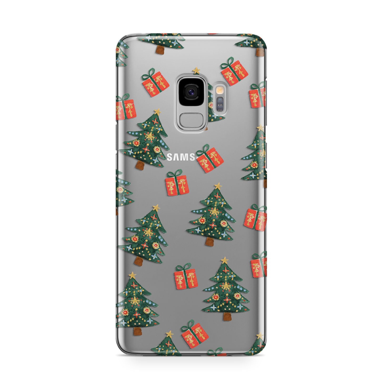 Christmas tree and presents Samsung Galaxy S9 Case