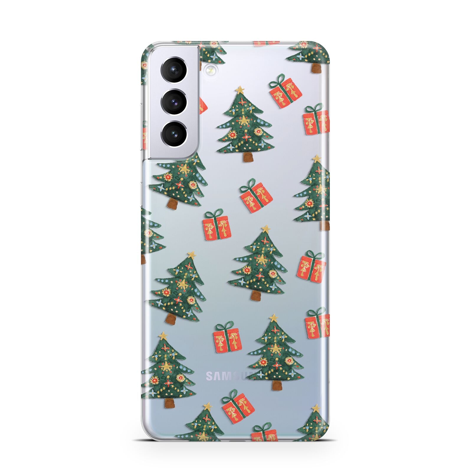 Christmas tree and presents Samsung S21 Plus Phone Case