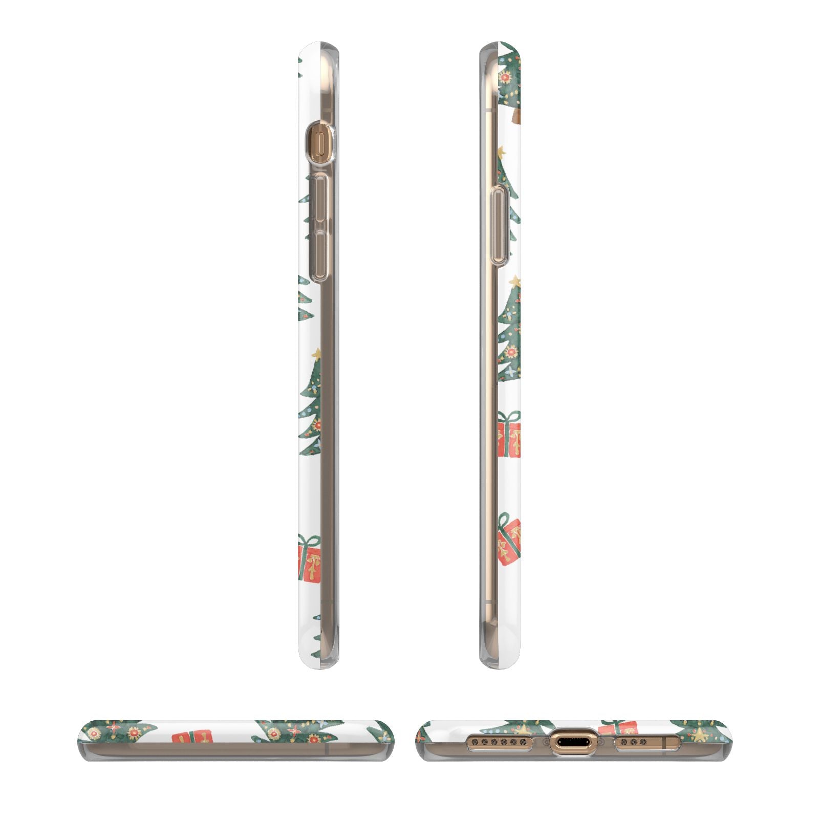 Christmas tree and presents iPhone 11 3D Tough Case Angle Images