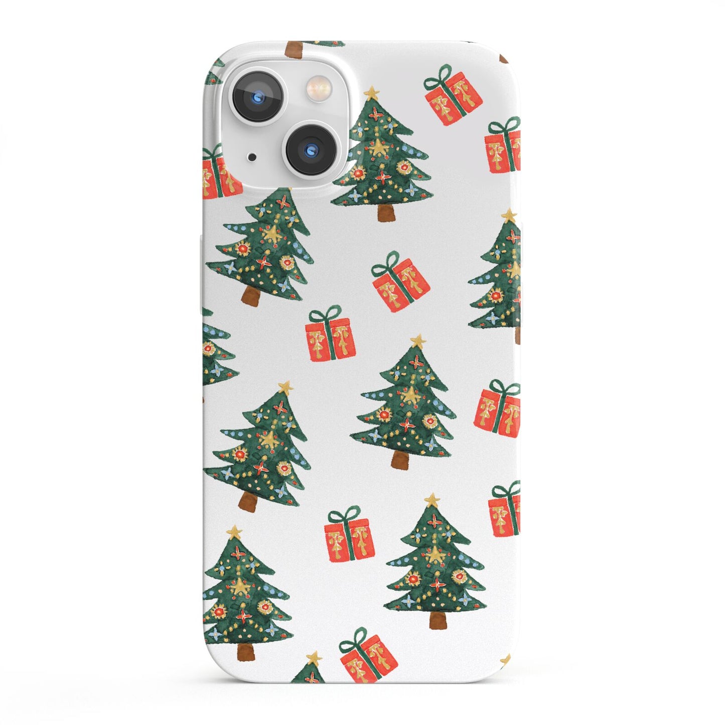 Christmas tree and presents iPhone 13 Full Wrap 3D Snap Case