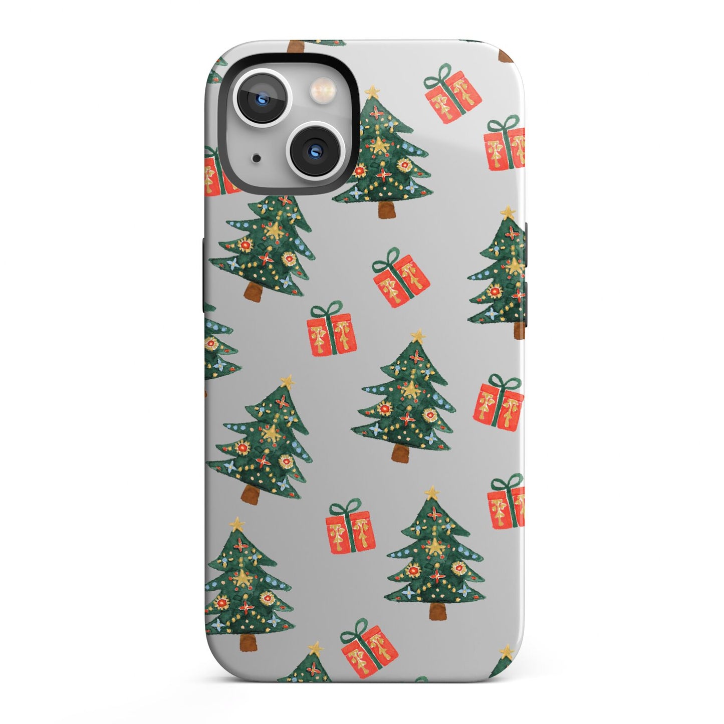 Christmas tree and presents iPhone 13 Full Wrap 3D Tough Case