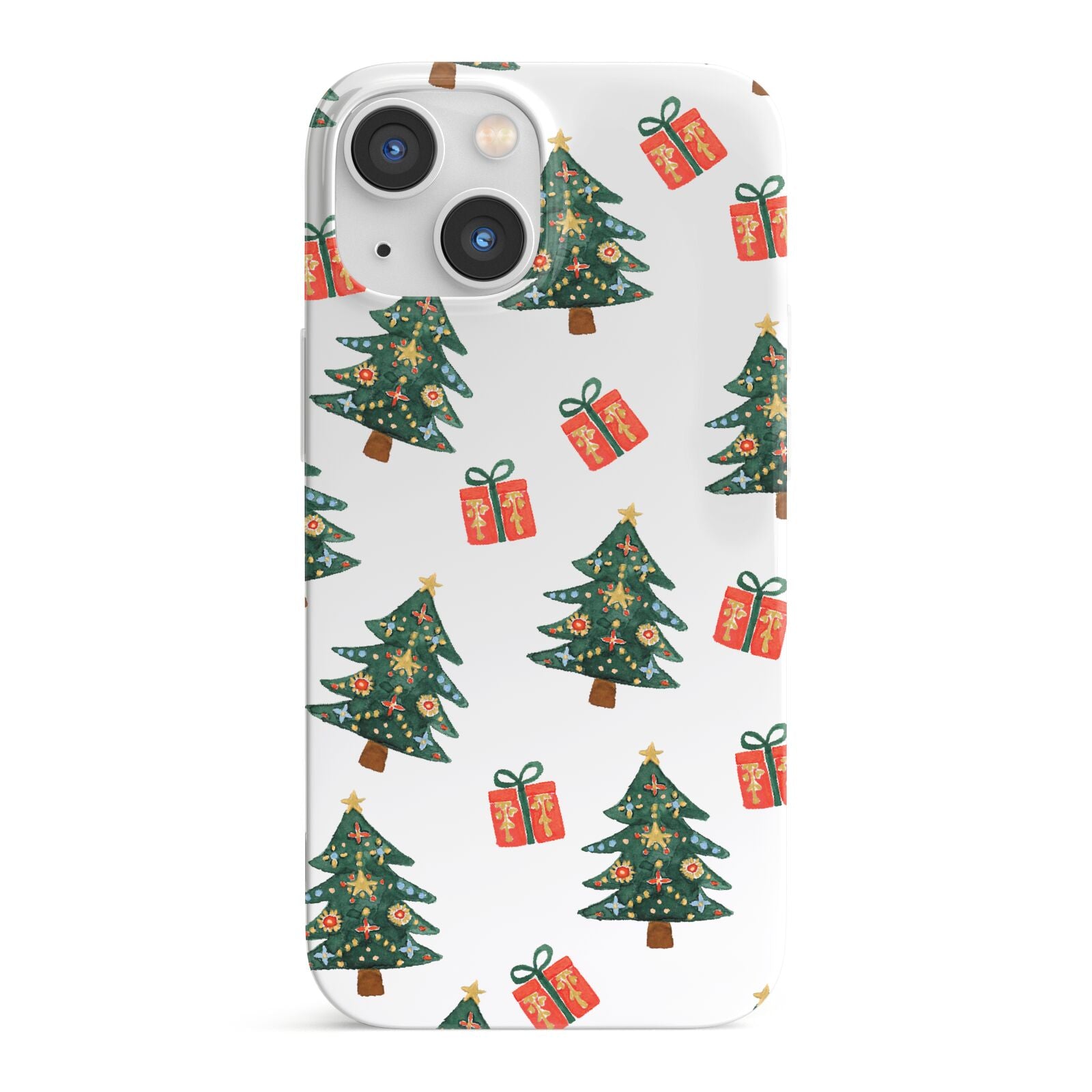 Christmas tree and presents iPhone 13 Mini Full Wrap 3D Snap Case