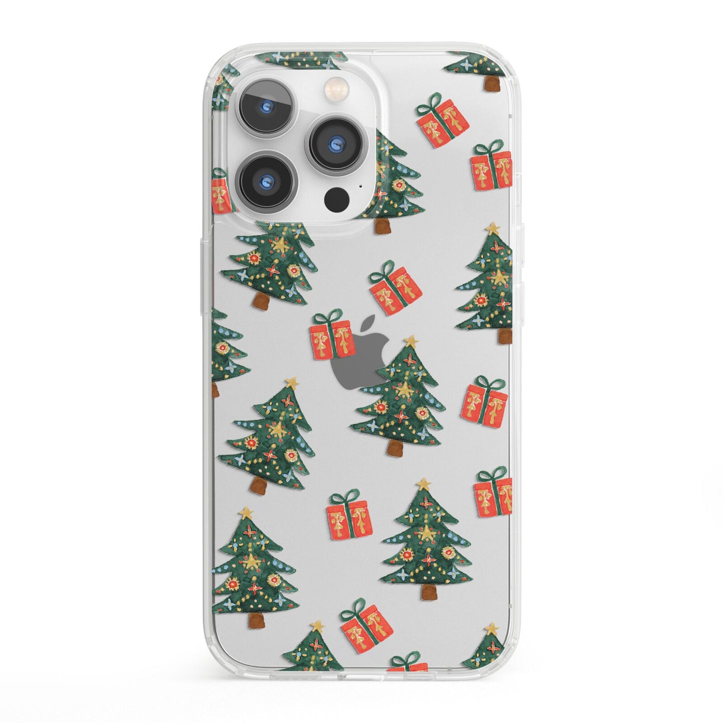 Christmas tree and presents iPhone 13 Pro Clear Bumper Case