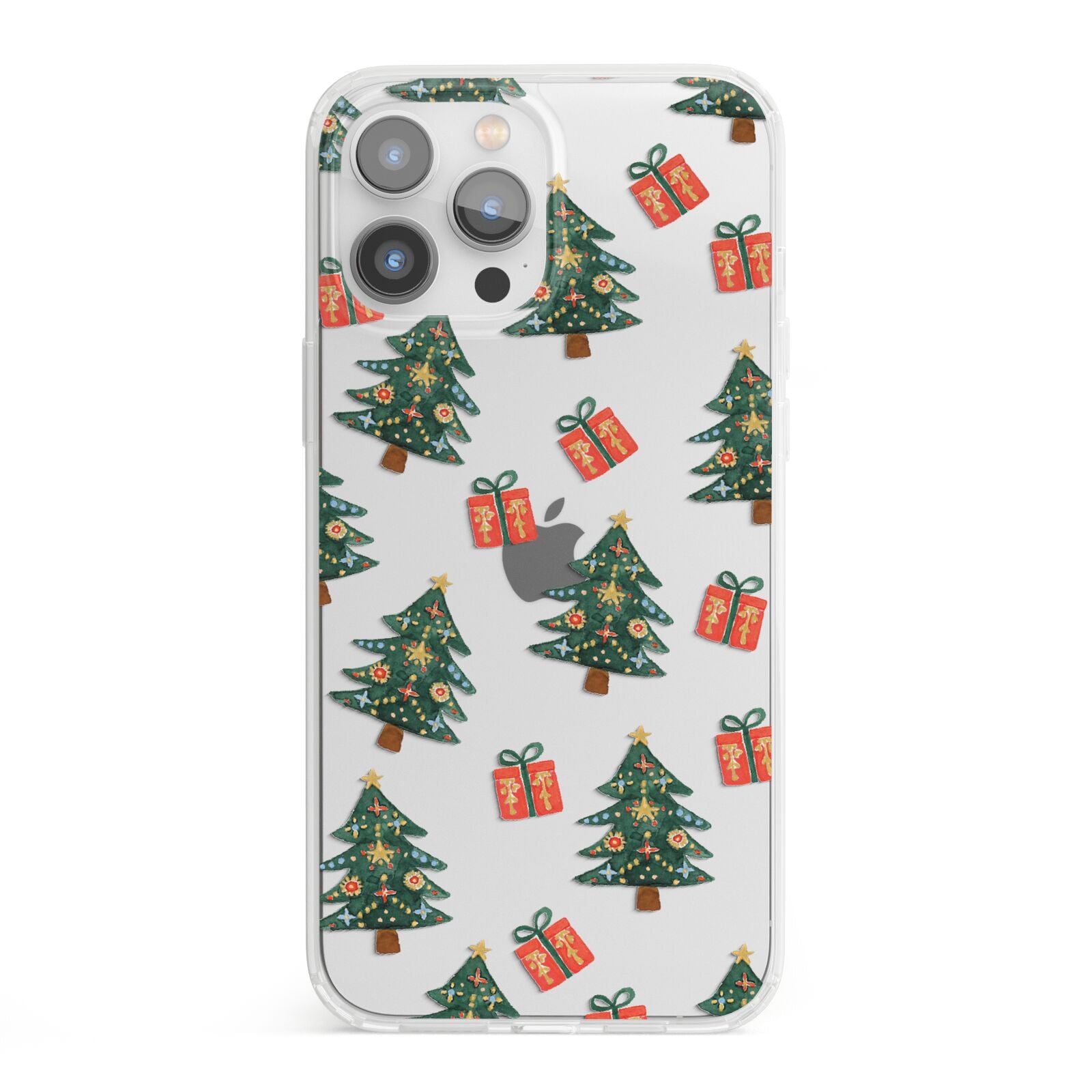 Christmas tree and presents iPhone 13 Pro Max Clear Bumper Case