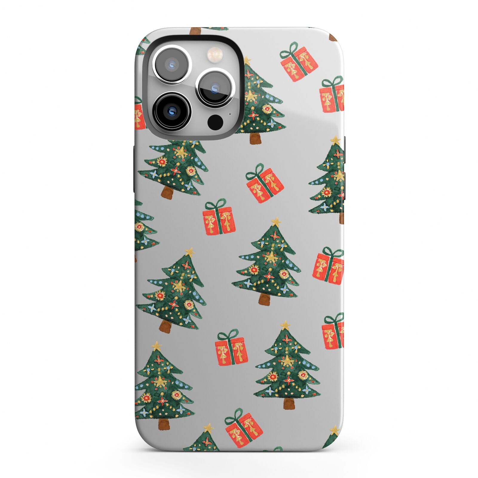 Christmas tree and presents iPhone 13 Pro Max Full Wrap 3D Tough Case