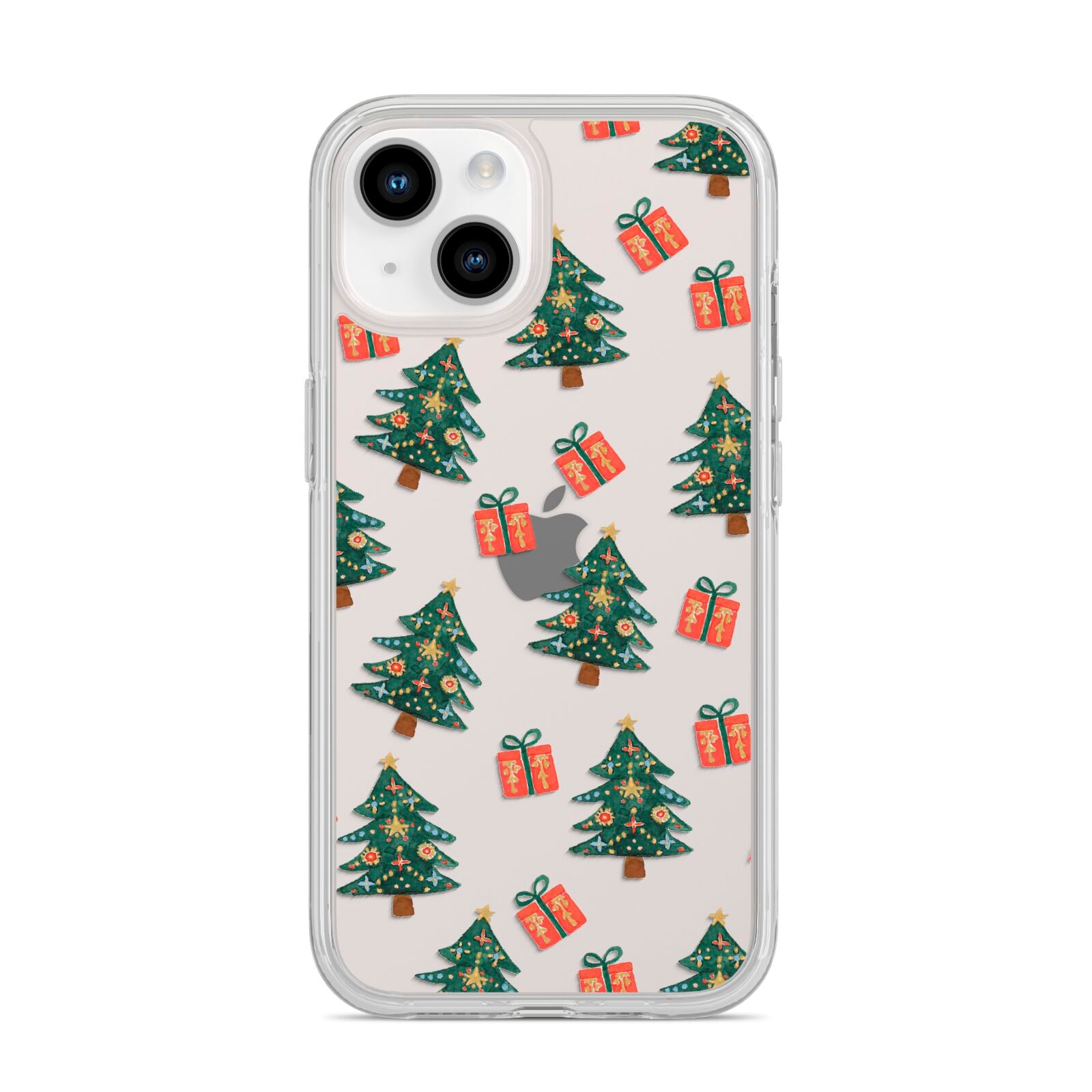 Christmas tree and presents iPhone 14 Clear Tough Case Starlight