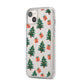 Christmas tree and presents iPhone 14 Plus Clear Tough Case Starlight Angled Image