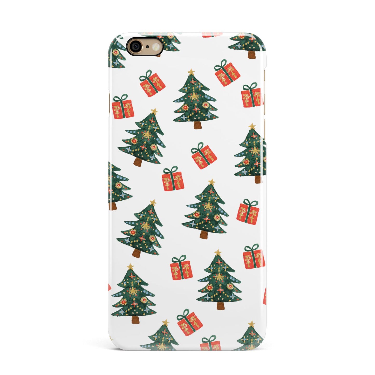 Christmas tree and presents iPhone 6 Plus 3D Snap Case on Gold Phone