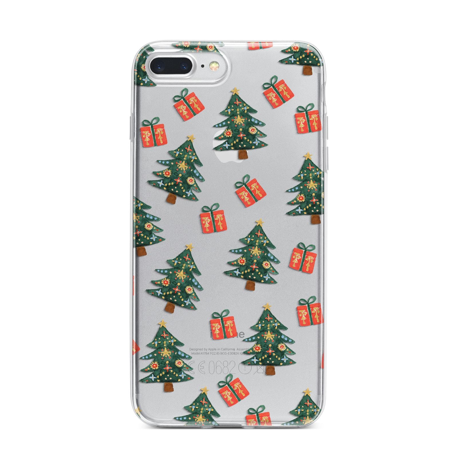 Christmas tree and presents iPhone 7 Plus Bumper Case on Silver iPhone