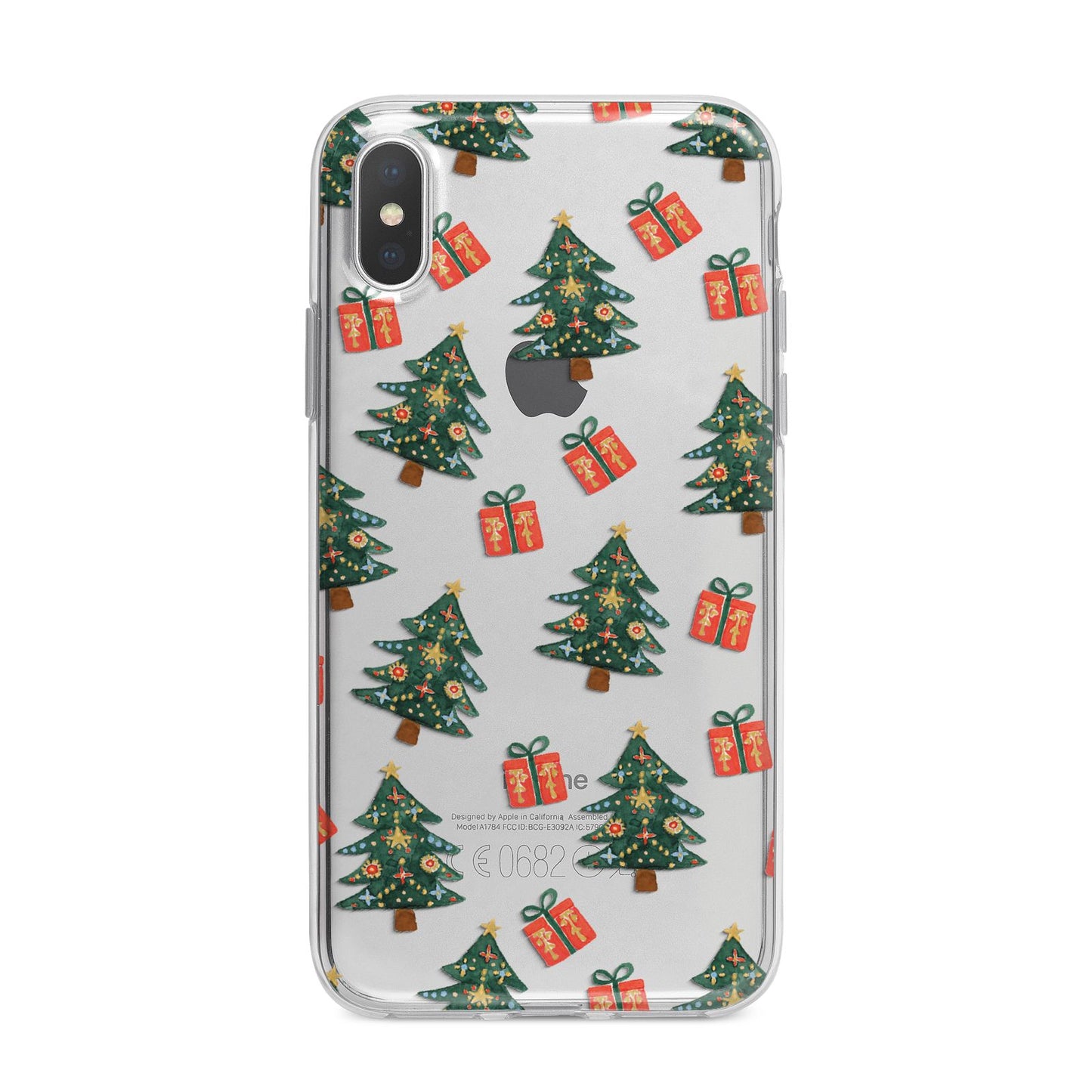 Christmas tree and presents iPhone X Bumper Case on Silver iPhone Alternative Image 1