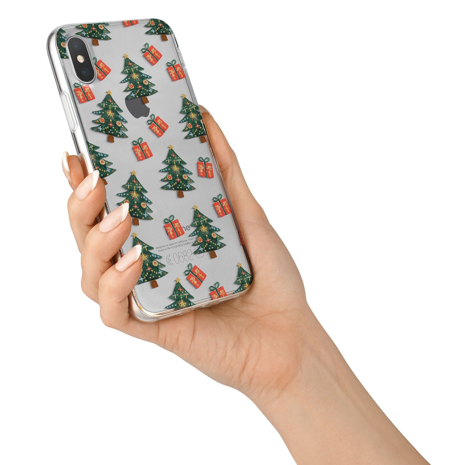 Christmas tree and presents iPhone X Bumper Case on Silver iPhone Alternative Image 2