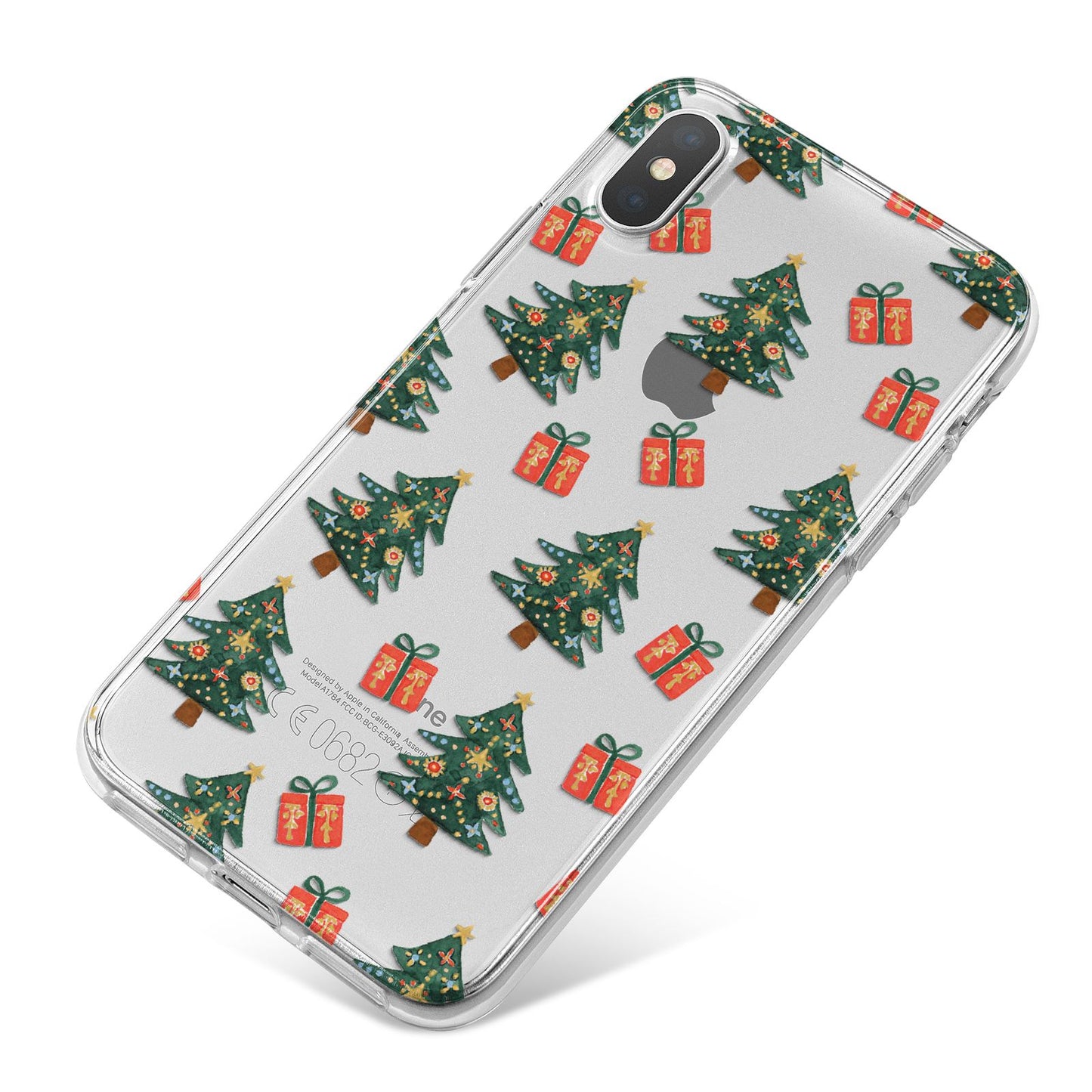 Christmas tree and presents iPhone X Bumper Case on Silver iPhone