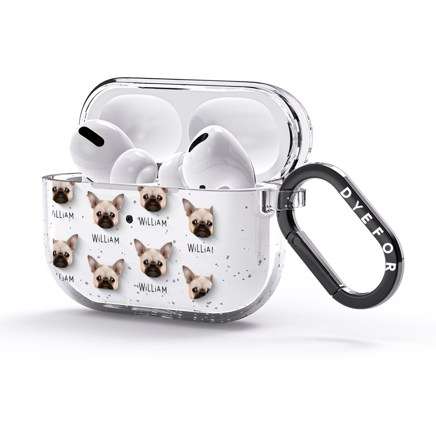 Chug Icon with Name AirPods Glitter Case 3rd Gen Side Image