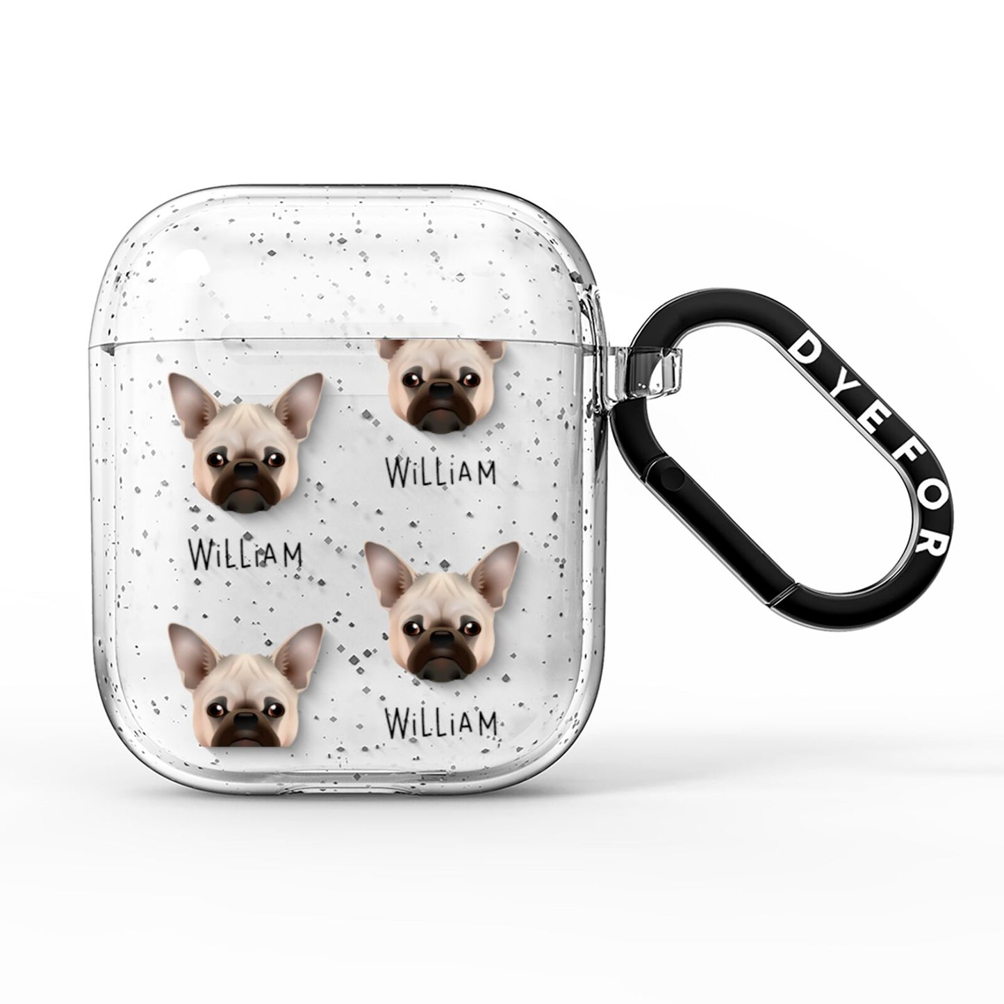 Chug Icon with Name AirPods Glitter Case
