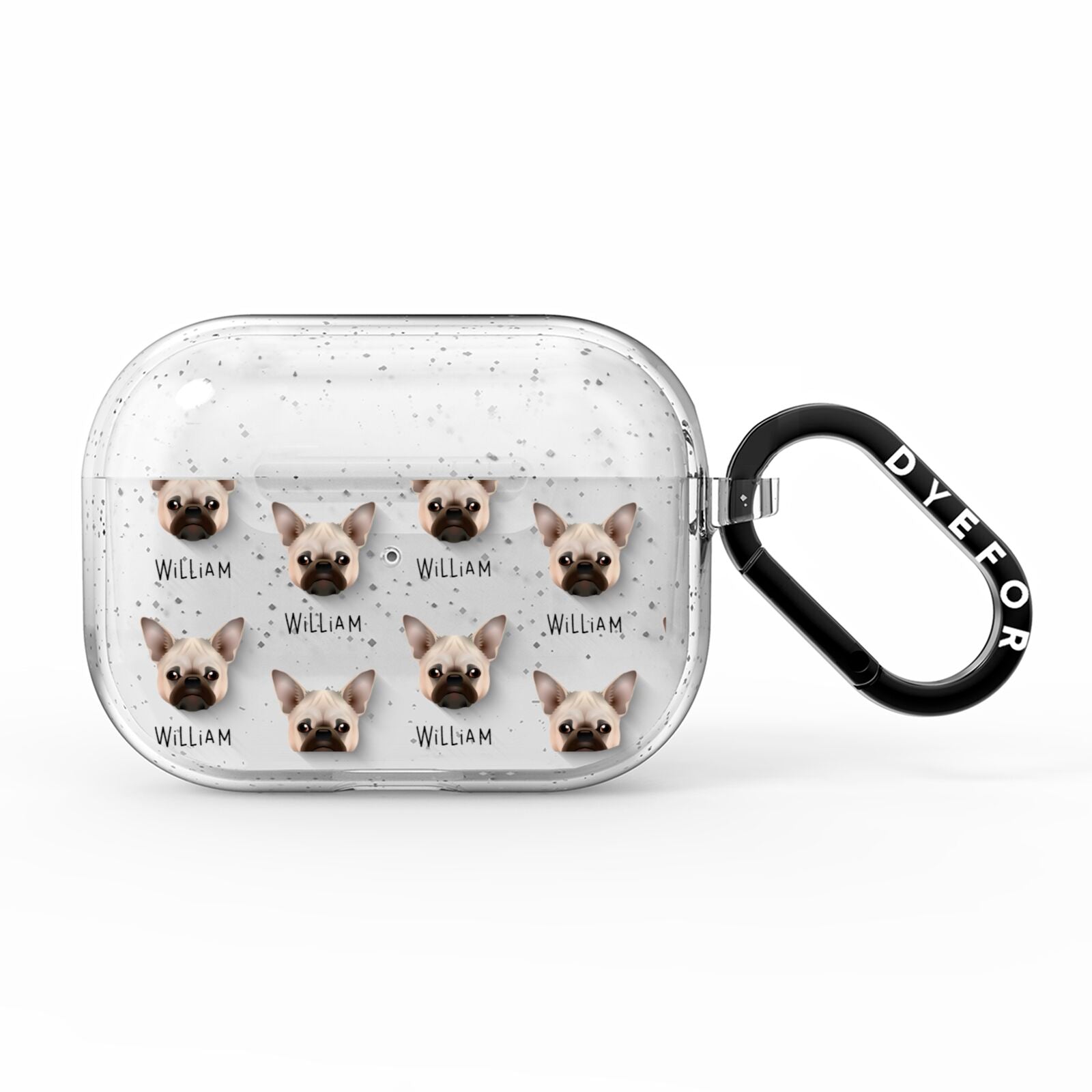 Chug Icon with Name AirPods Pro Glitter Case