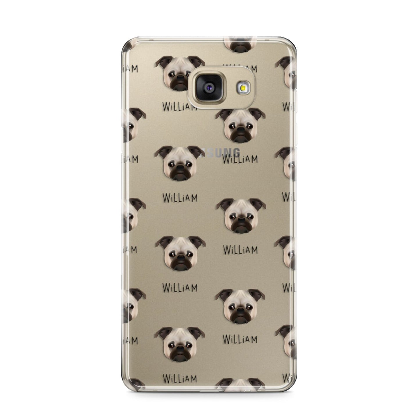 Chug Icon with Name Samsung Galaxy A9 2016 Case on gold phone