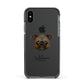 Chug Personalised Apple iPhone Xs Impact Case Black Edge on Black Phone