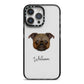 Chug Personalised iPhone 14 Pro Max Black Impact Case on Silver phone