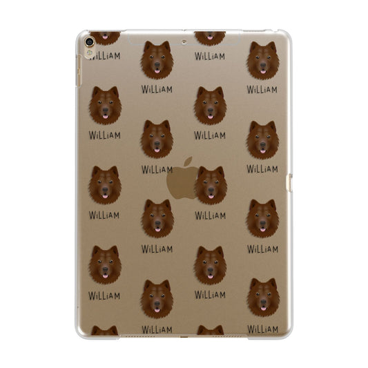 Chusky Icon with Name Apple iPad Gold Case