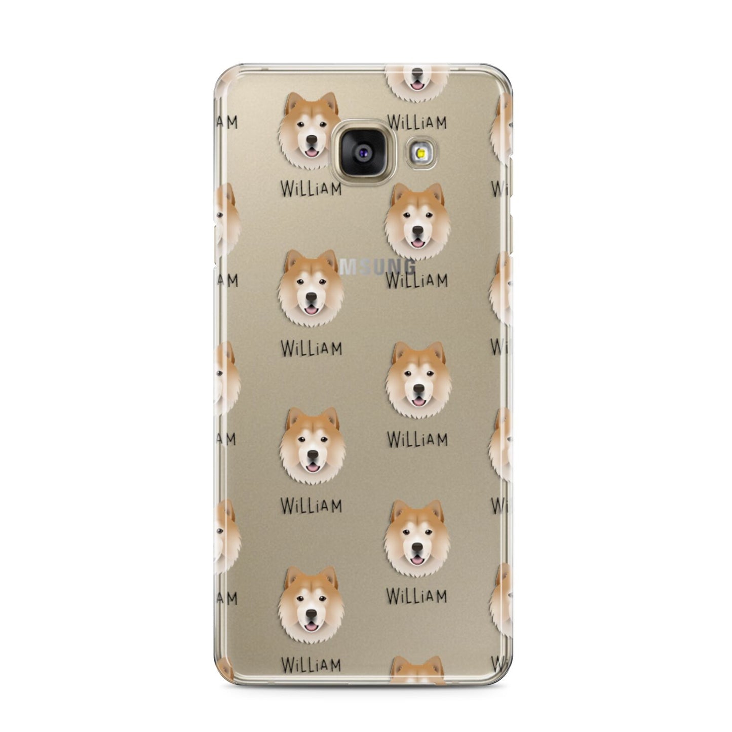 Chusky Icon with Name Samsung Galaxy A3 2016 Case on gold phone