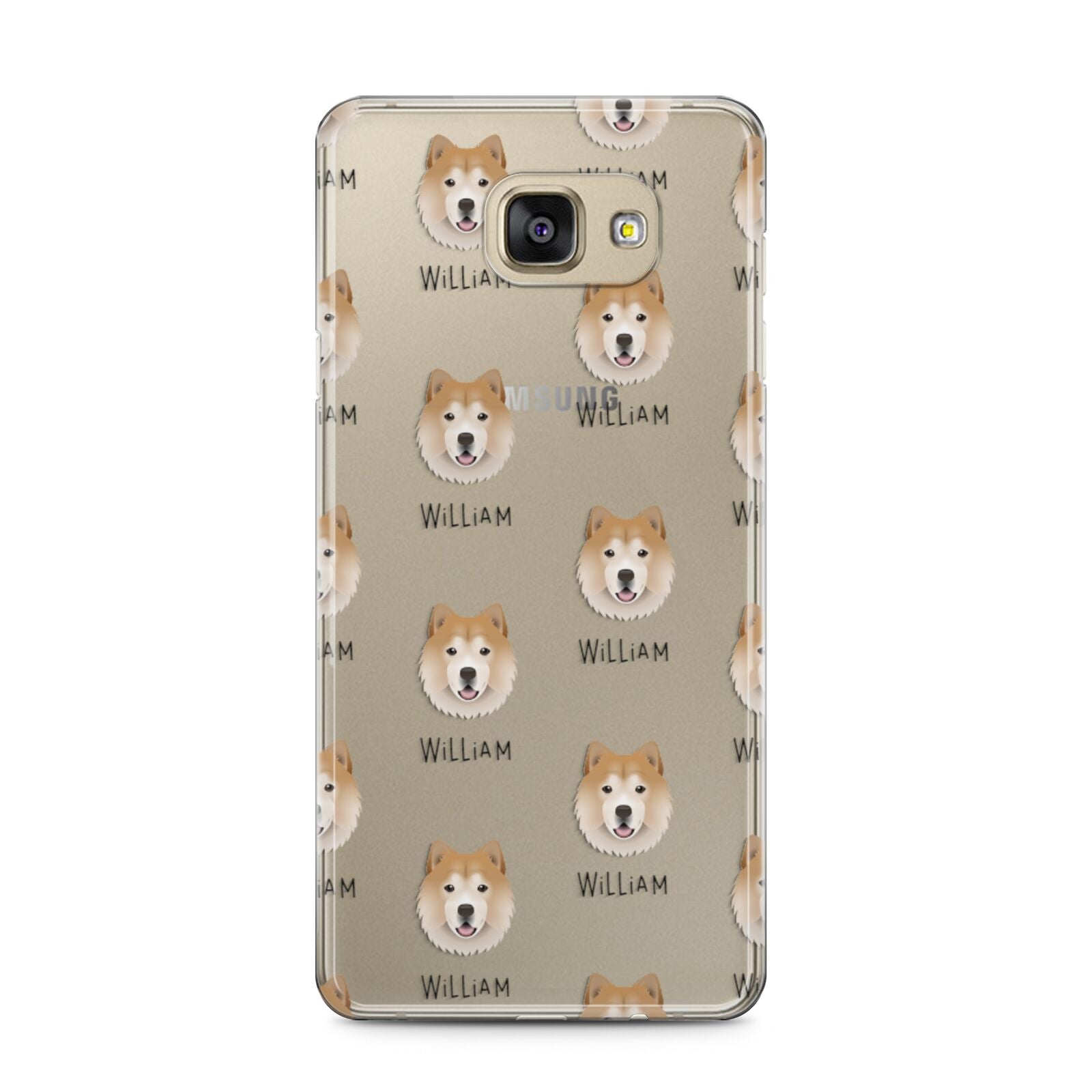 Chusky Icon with Name Samsung Galaxy A5 2016 Case on gold phone