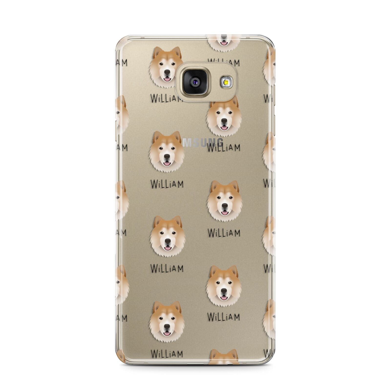 Chusky Icon with Name Samsung Galaxy A7 2016 Case on gold phone