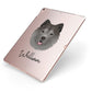 Chusky Personalised Apple iPad Case on Rose Gold iPad Side View