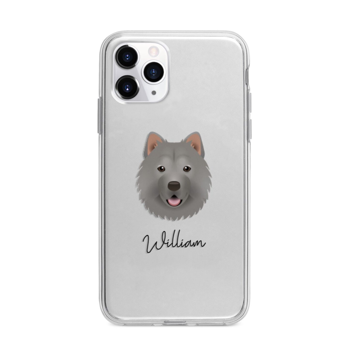 Chusky Personalised Apple iPhone 11 Pro Max in Silver with Bumper Case