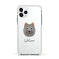 Chusky Personalised Apple iPhone 11 Pro in Silver with White Impact Case