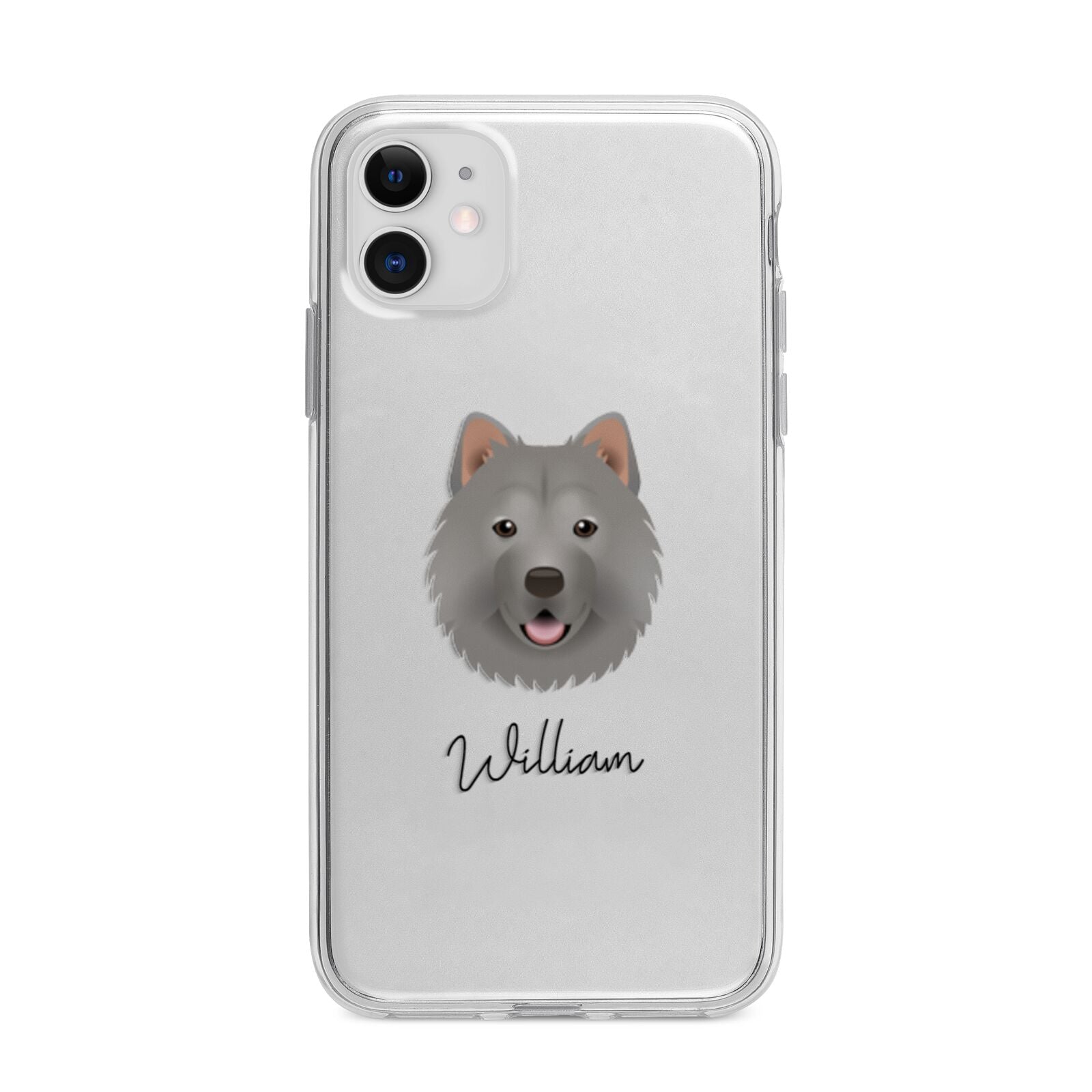 Chusky Personalised Apple iPhone 11 in White with Bumper Case