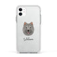 Chusky Personalised Apple iPhone 11 in White with White Impact Case
